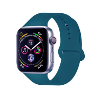 Ремінець Apple Watch silicone 42/44/45/49 mm Зелений (Emerald green)