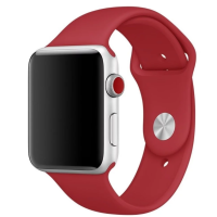 Ремешок Apple Watch silicone 42/44/45/49 mm Красный (Dark Red)