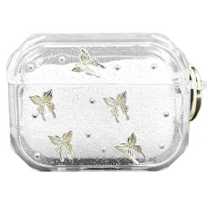 Чехол футляр для наушников AirPods Pro3 Shiny Crystal butterfly