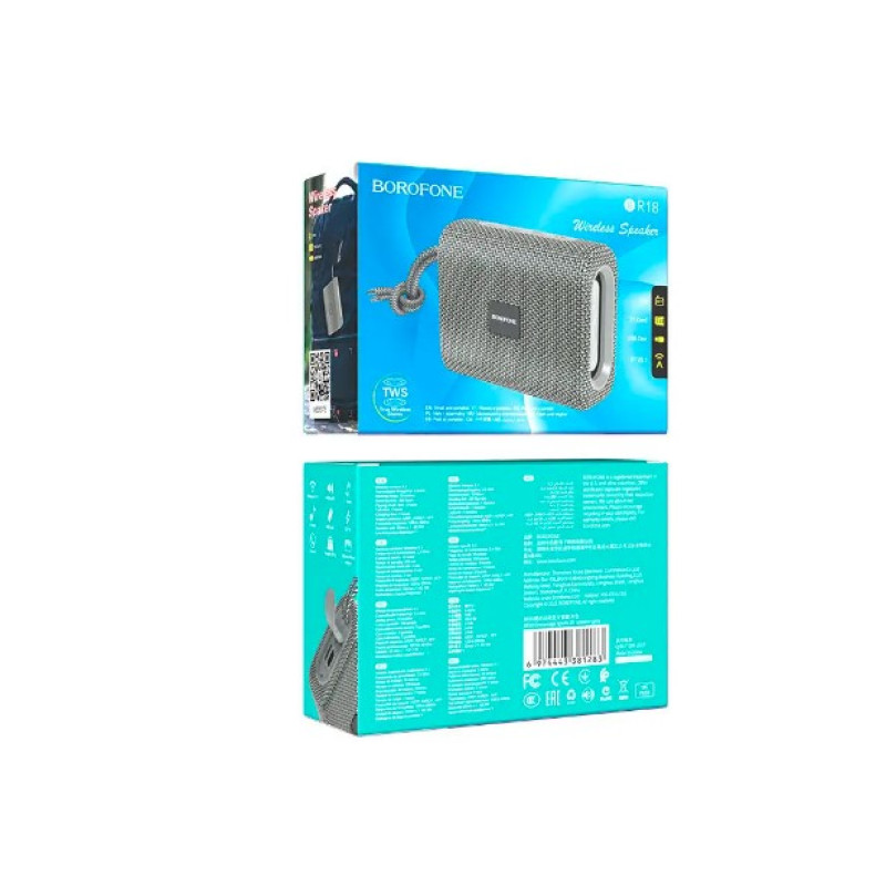Портативна колонка Borofone BR18 Gray