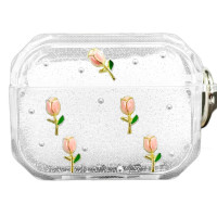 Чехол футляр для наушников AirPods Pro3 Shiny Crystal Тюльпаны