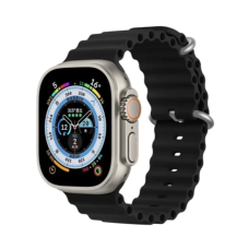 Ремешок Apple Watch Ocean band silicone 42/44/45/49 mm черный (Black)