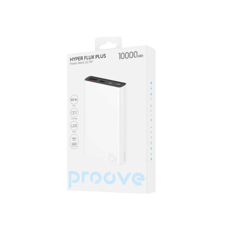 Power Bank Proove Hyper Flux Plus 10000mAh 22.5W White