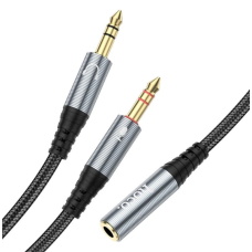 Кабель AUX Hoco UPA21 2in1 audio adapter 3.5mm female to 2 male