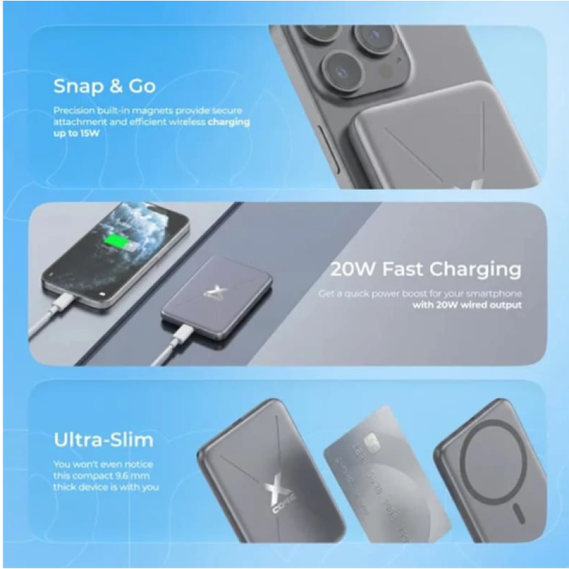 Power Bank Proove X-Core 20W 5000mAh Gray