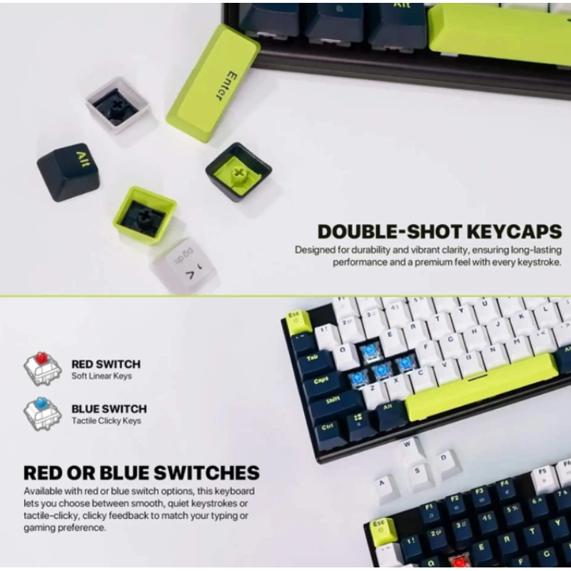 Клавиатура Игровая механическая Fantech ATOM87S MK877S Mori Blue Switch