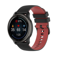 Ремінець для Smart Watch  Amazfit/Samsung Ribby 22mm Black/Red