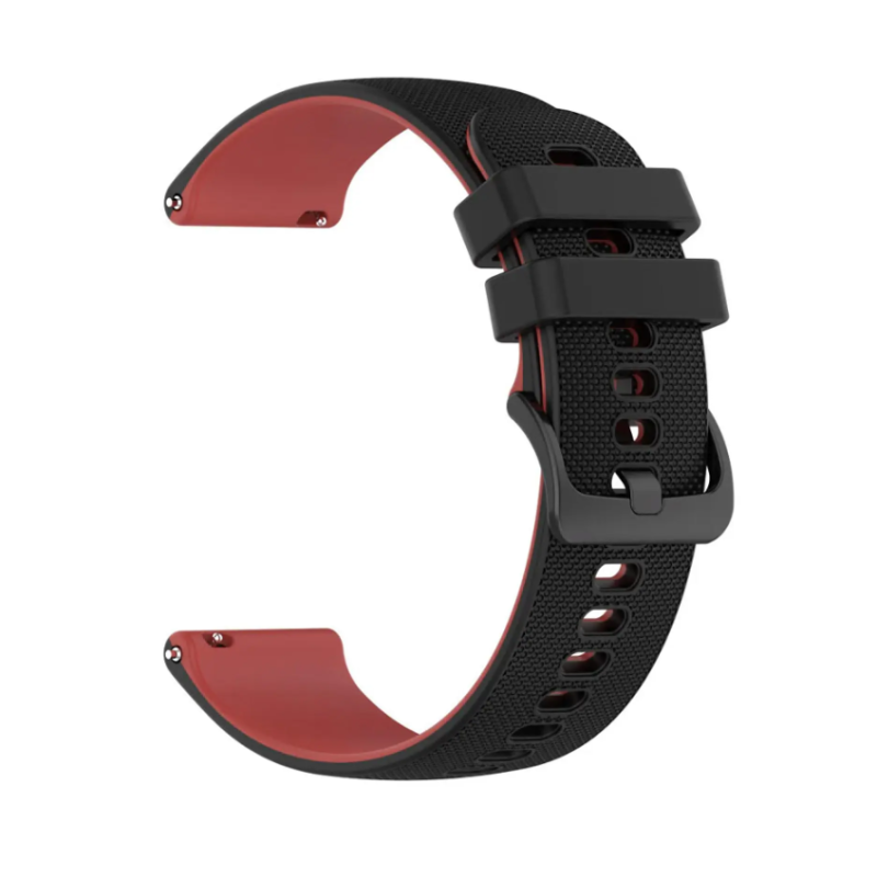 Ремінець для Smart Watch  Amazfit/Samsung Ribby 22mm Black/Red