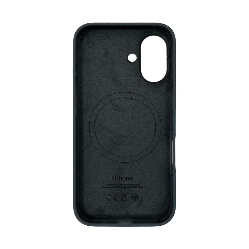 Чехол Silicone Case Original with MagSafe с анимацией iPhone 16 Черный (Black)