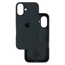 Чехол Silicone Case Original with MagSafe с анимацией iPhone 16 Черный (Black)