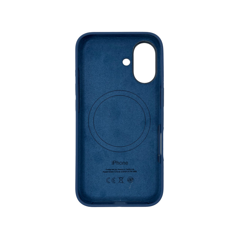 Чохол Silicone Case Original with MagSafe з анімацією iPhone 16 Темно-синій (Denim)