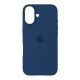 Чохол Silicone Case Original with MagSafe з анімацією iPhone 16 Темно-синій (Denim)
