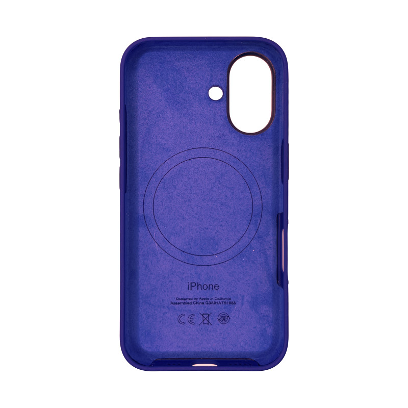 Чохол Silicone Case Original with MagSafe з анімацією iPhone 16 Синій (Ultramarine)