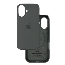 Чехол Silicone Case Original with MagSafe с анимацией iPhone 16 Серый (Stone)