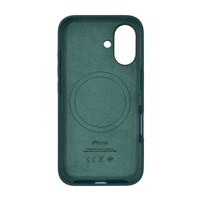 Чохол Silicone Case Original with MagSafe з анімацією iPhone 16 Зелений (Lake Green)