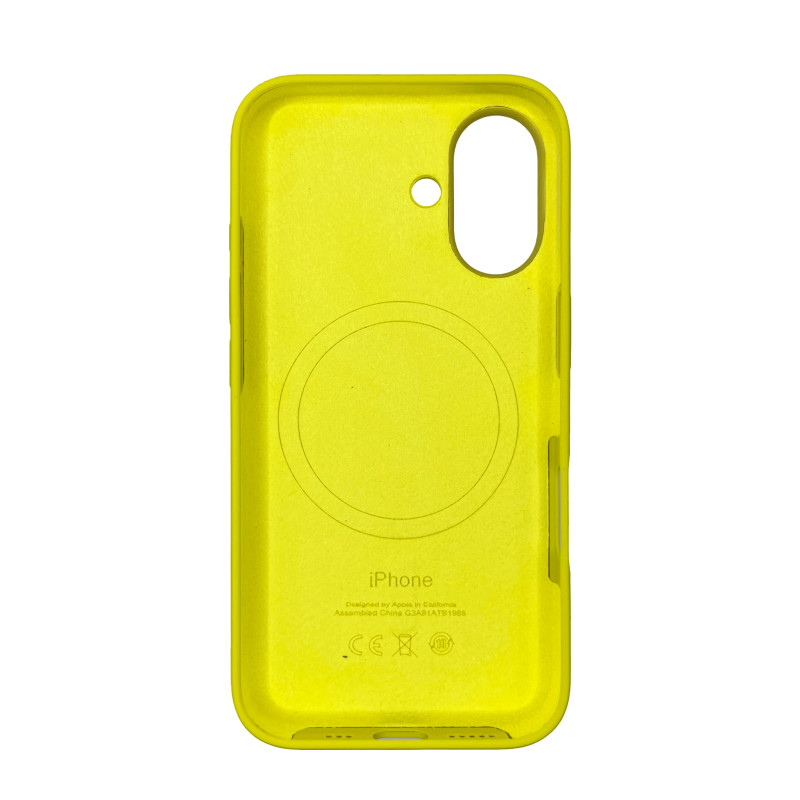 Чохол Silicone Case Original with MagSafe з анімацією iPhone 16 Жовтий (Warm Yellow)