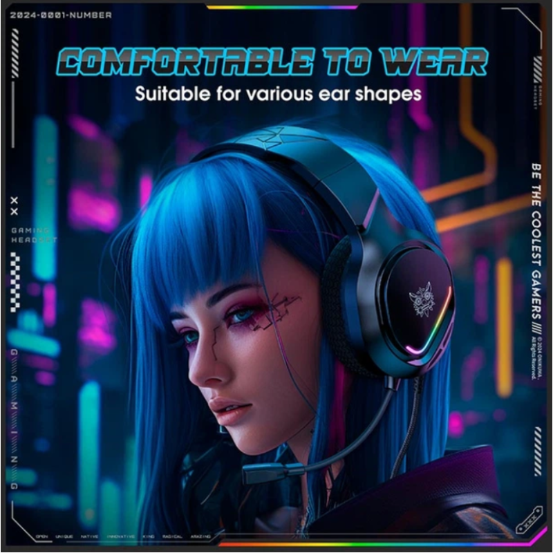 Ігрові навушники Onikuma Wired RGB X31Black