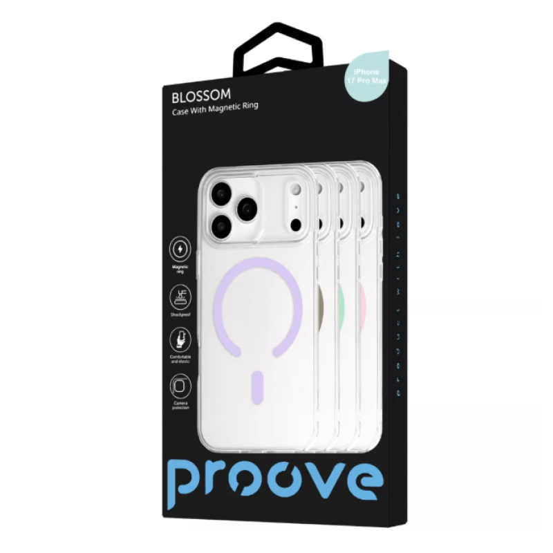 Чехол накладка Proove Blossom Case with Magnetic Ring iPhone 17 Pro Max Light Purple