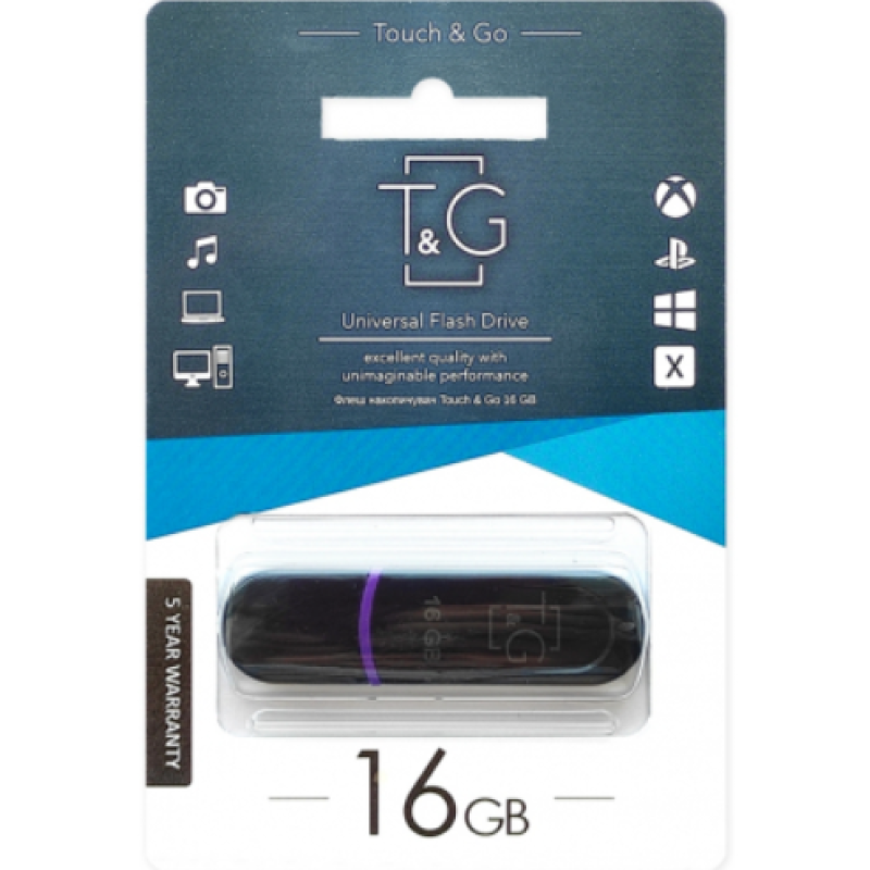 USB Flash T&G TG012 16Gb 2.0 Black