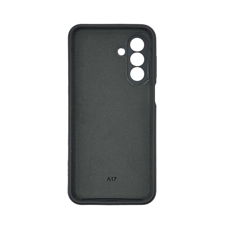 Чехол накладка Silicone Cover Soft Touch ЗК Samsung A17 Темно-серый
