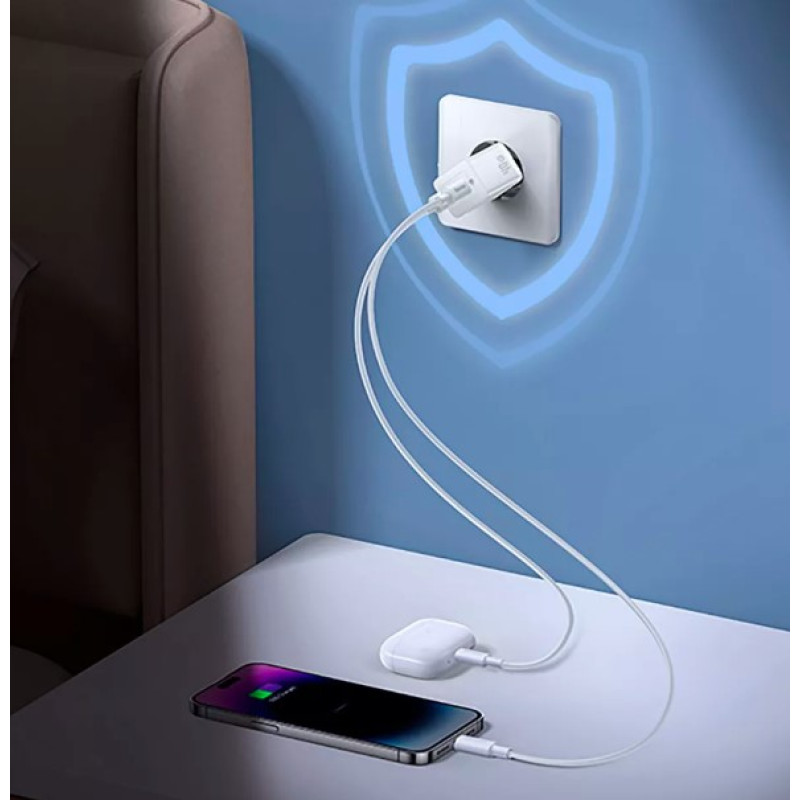Сетевой адаптер Baseus GaN5 Pro 40W PD+PD Type C+Type C Black