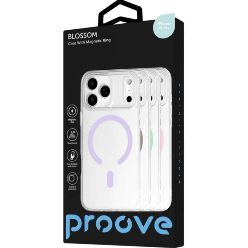 Чохол накладка Proove Blossom Case with Magnetic Ring iPhone 16 Pro Gray