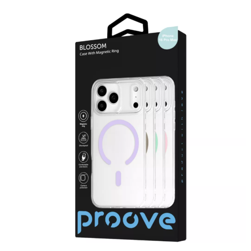 Чехол накладка Proove Blossom Case with Magnetic Ring iPhone 16 Pro Max Purple