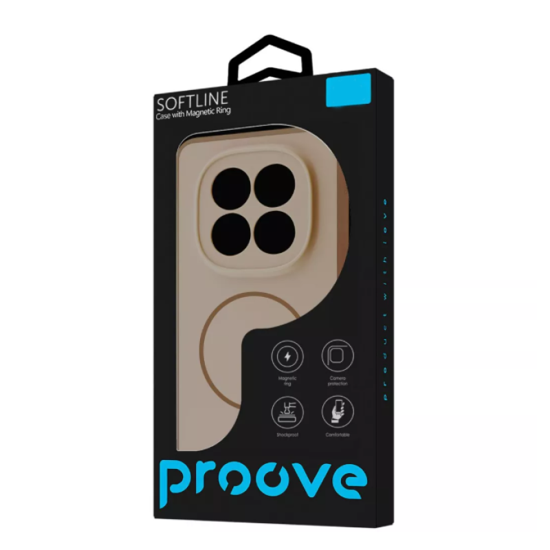 Чехол накладка Proove Softline Case with Magnetic Ring Xiaomi Redmi Note 15 4G Beige