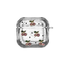 Чехол футляр для наушников AirPods 4 Shiny Crystal Pink Cherry