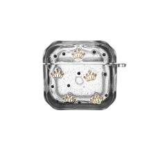 Чехол футляр для наушников AirPods 4 Shiny Crystal Crown