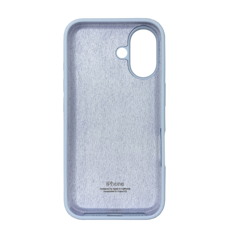 Чехол Silicone Case iPhone 16 Голубой (Lilac cream)