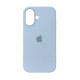 Чехол Silicone Case iPhone 16 Голубой (Lilac cream)