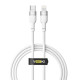 Кабель Type C-Lightning YOKI Silicone YK-S150 30W 1.2m White