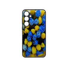 Чехол накладка Art Case Glass Samsung A35 Тюльпаны