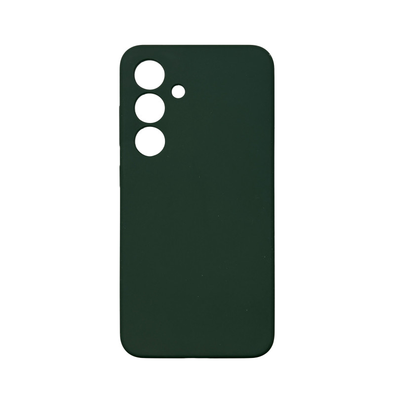 Чохол накладка Silicone Cover Soft Touch ЗК Samsung S24 / S25 темно-зелений
