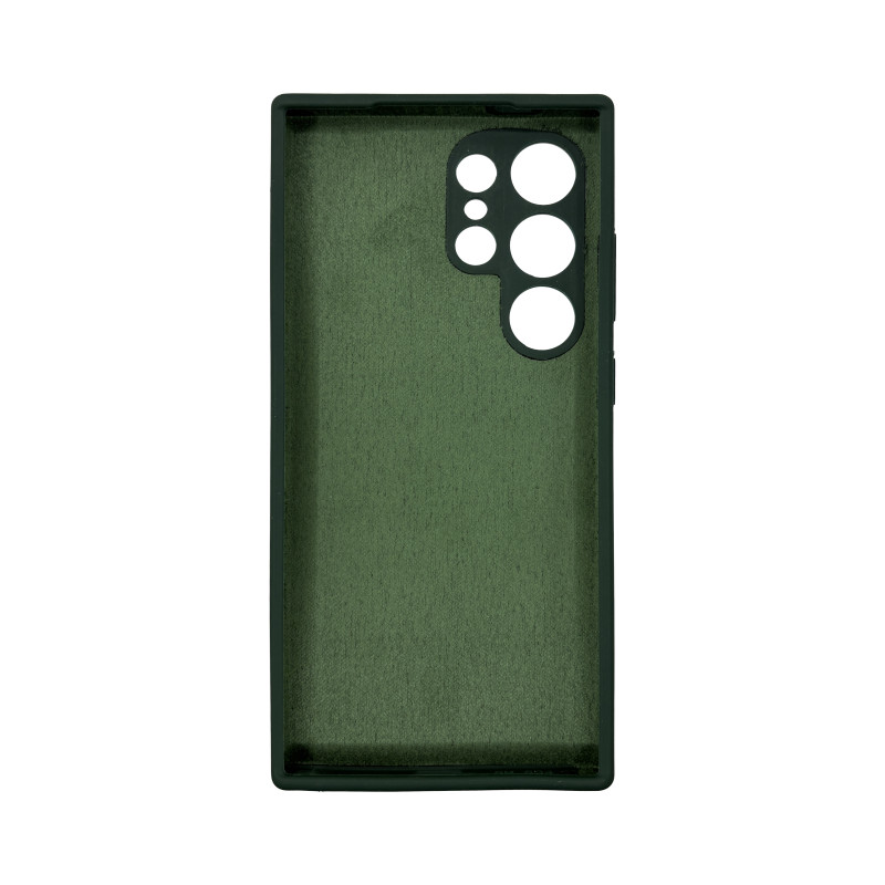 Чехол накладка Silicone Cover Soft Touch ЗК Samsung S24 Ultra темно-зеленый