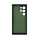 Чехол накладка Silicone Cover Soft Touch ЗК Samsung S24 Ultra темно-зеленый