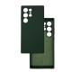Чехол накладка Silicone Cover Soft Touch ЗК Samsung S24 Ultra темно-зеленый
