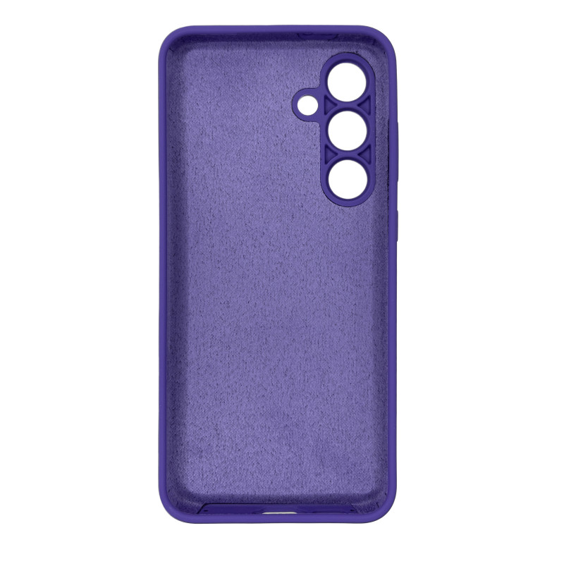 Чехол накладка Silicone Cover Soft Touch ЗК Samsung S24FE Ультрафиолет