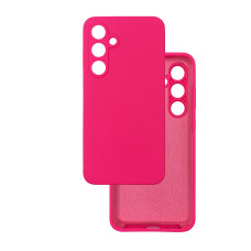 Чехол накладка Silicone Cover Soft Touch ЗК Samsung S24FE Фуксия