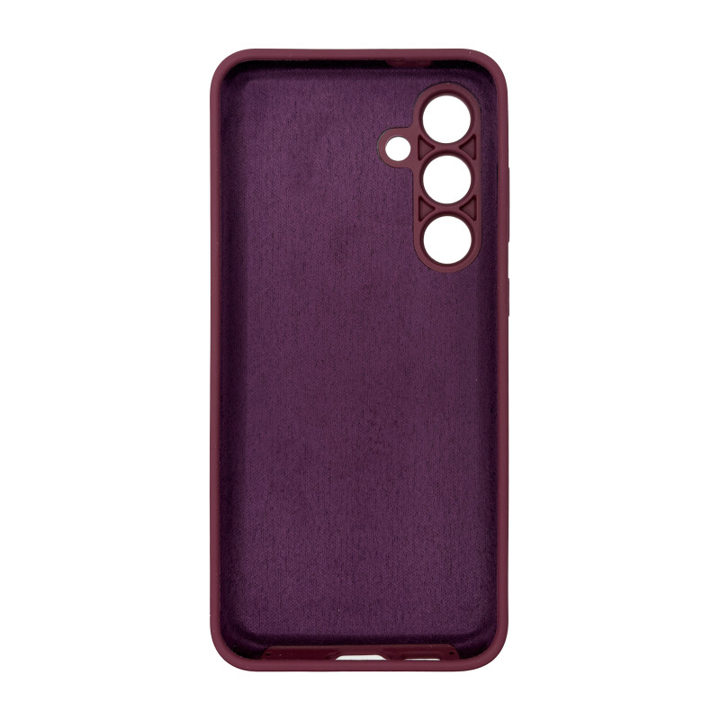 Чохол накладка Silicone Cover Soft Touch ЗК Samsung S24FE Бордовий