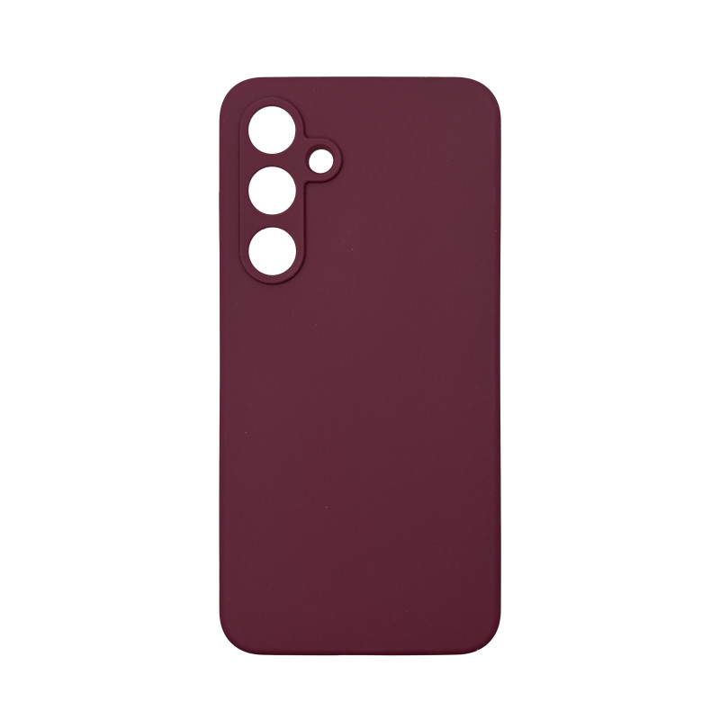 Чохол накладка Silicone Cover Soft Touch ЗК Samsung S24FE Бордовий