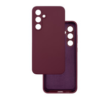 Чохол накладка Silicone Cover Soft Touch ЗК Samsung S24FE Бордовий