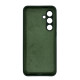 Чехол накладка Silicone Cover Soft Touch ЗК Samsung S24FE Темно-зеленый