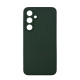 Чехол накладка Silicone Cover Soft Touch ЗК Samsung S24FE Темно-зеленый