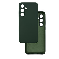 Чохол накладка Silicone Cover Soft Touch ЗК Samsung S24FE Темно-зелений