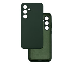 Чохол накладка Silicone Cover Soft Touch ЗК Samsung S24FE Темно-зелений