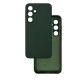 Чехол накладка Silicone Cover Soft Touch ЗК Samsung S24FE Темно-зеленый