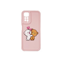 Чехол накладка Shock Sides Resistant With Image Xiaomi Redmi Note 11 / Note 11s 4G Розовый Bear love