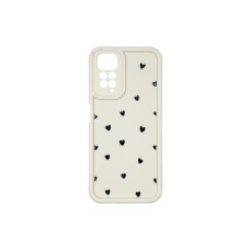 Чехол накладка Shock Sides Resistant With Image Xiaomi Redmi Note 11 / Note 11s 4G Бежевый Сердечки